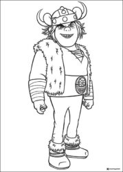 How to Train Your Dragon coloring page of Snotlout