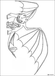 How to Train Your Dragon coloring page of Toothless and Hiccup