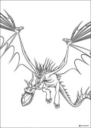How to Train Your Dragon coloring page of a monster dragon