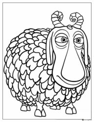 How to Train Your Dragon coloring page of a sheep