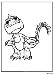 How to Train Your Dragon coloring page of a small dragon