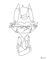 Husk Coloring Page with Hat