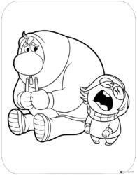 Inside Out 2 Anxiety and Sadness coloring page