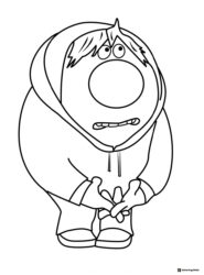 Inside Out 2 Anxiety in hoodie coloring page