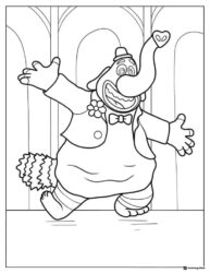 Inside Out 2 Bing Bong walking coloring page