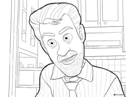 Inside Out 2 Dad looking up coloring