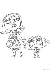 Inside Out 2 Disgust and Ennui coloring page