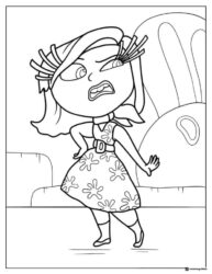 Inside Out 2 Disgust looking annoyed coloring