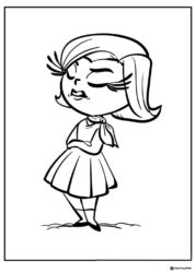 Inside Out 2 Disgust side view coloring
