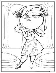 Inside Out 2 Disgust standing coloring page