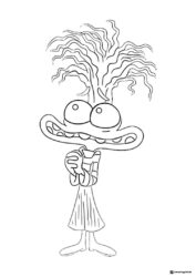 Inside Out 2 Embarrassment nervous coloring page