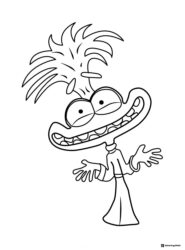 Inside Out 2 Embarrassment with hands out coloring