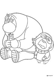 Inside Out 2 Ennui and Sadness coloring sheet