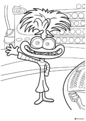 Inside Out 2 Ennui on console coloring page