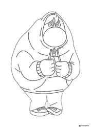 Inside Out 2 Ennui standing coloring sheet