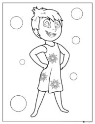 Inside Out 2 Joy posing coloring page