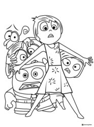 Inside Out 2 Joy protecting others coloring
