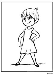 Inside Out 2 Joy winking coloring sheet