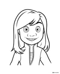 Inside Out 2 Rileys face coloring page