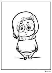 Inside Out 2 Sadness alone coloring page