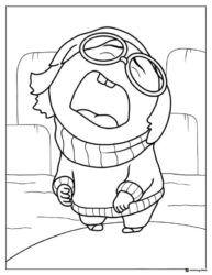 Inside Out 2 Sadness crying coloring page