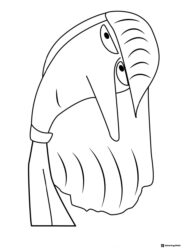 Inside Out 2 Sadness looking down coloring page