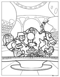 Inside Out 2 emotions at headquarters coloring
