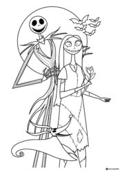 Jack Sally and Zero Coloring Page