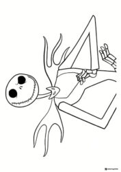 Jack Skellington simple Coloring Page