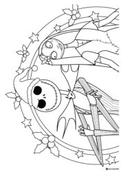 Jack and Sally Christmas Coloring Page