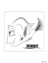 Jenny from Finding Dory coloring page