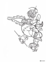 Kai and his jombies Kung Fu Panda Coloring Sheet