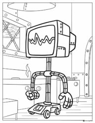 Karen Planktons computer wife Coloring Sheet