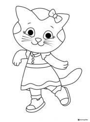 Katerina Kittycat dancing coloring page