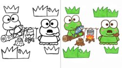 Keroppi Coloring Pages
