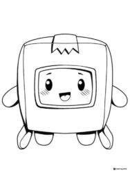 LankyBox Boxy Coloring Page