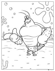 Larry the Lobster posing Coloring Sheet