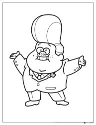 Lil Gideon Coloring Page with Arms Out