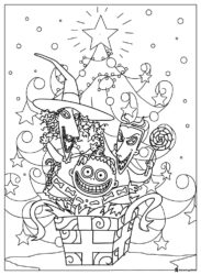 Lock Shock and Barrel Nightmare Before Christmas Coloring Page