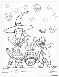Lock Shock and Barrel playing Coloring Page