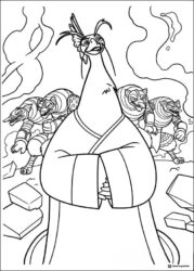 Lord Shen and his wolves Coloring Page