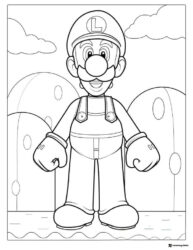 Luigi Standing Coloring Page