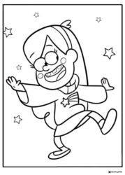 Mabel Pines Coloring Page Dancing with Stars