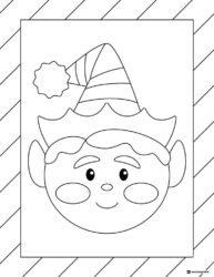 Male Elf Face Coloring Page