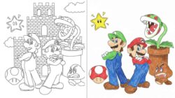 Mario and Luigi Coloring Pages
