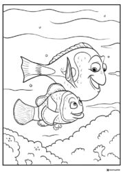 Marlin and Nemo Coloring Page