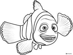 Marlin smiling coloring sheet