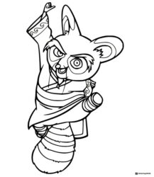 Master Shifu in dynamic martial arts pose
