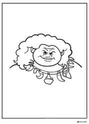 Mauis Head Coloring Page with a Grin