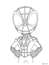 Miles Morales Spidey Coloring Page